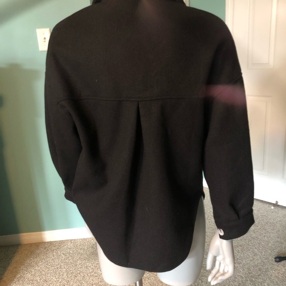 No Tags - black Cardigan or top with cream buttons and pockets - Picture 5 of 7